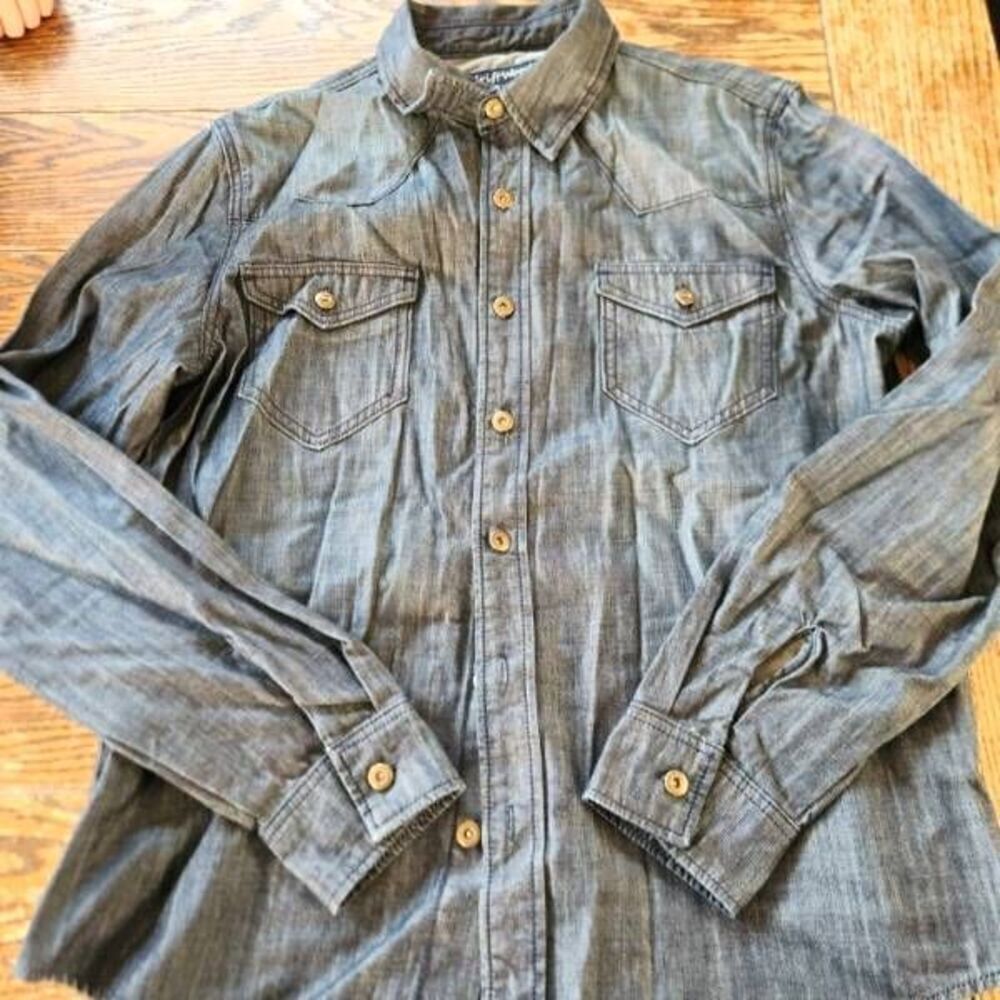 Driftwood denim Button Down Western shirt sz XXL